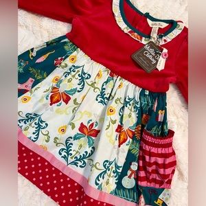 NWT Matilda Jane Winter Dress & Bloomers (18-24 mo)
